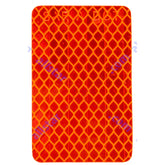 Amber/Red/White 2x3 Rectangle High Visibility Reflective Stick-On Prism Reflector DOT-SAE Strong Weatherproof Trailer Camper RV Flatbed Fender Property Boat Marine Mailbox Sign